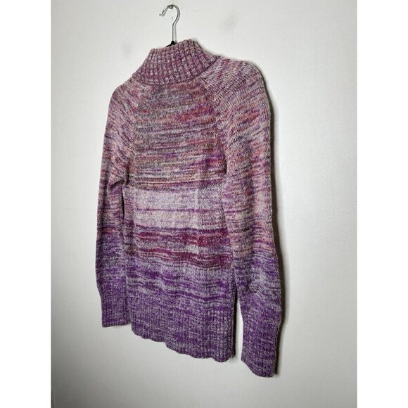 Eddie Bauer Women’s Full Zip Long Sleeve Pullover Sweater Pink Ombre Size Small - Picture 9 of 9
